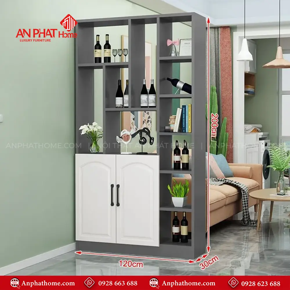 Tủ Kệ Trang Trí Ngăn Phòng Khách T-5307