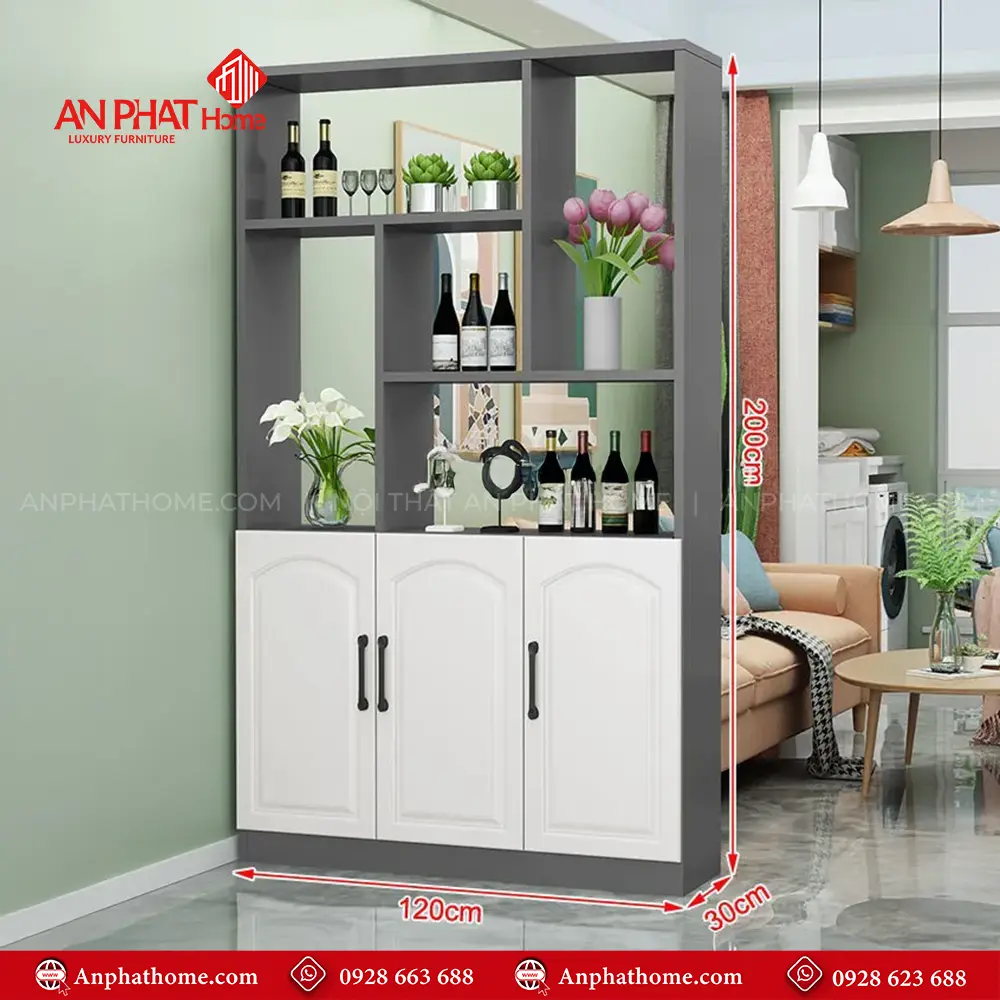 Tủ Kệ Trang Trí Ngăn Phòng Khách T-5307