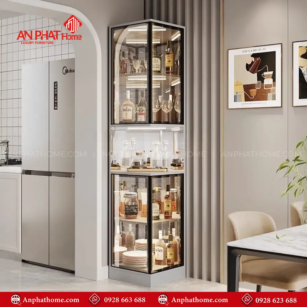 Tủ Rượu Cánh Kính Cao Cấp Sang Trọng T-5339
