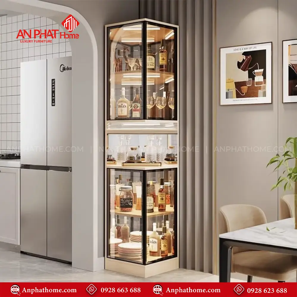 Tủ Rượu Cánh Kính Cao Cấp Sang Trọng T-5339