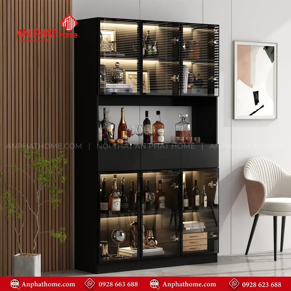 Tủ Rượu Cánh Kính Cường Lực T-5337 7 Tủ Rượu Cánh Kính Cường Lực T-5337