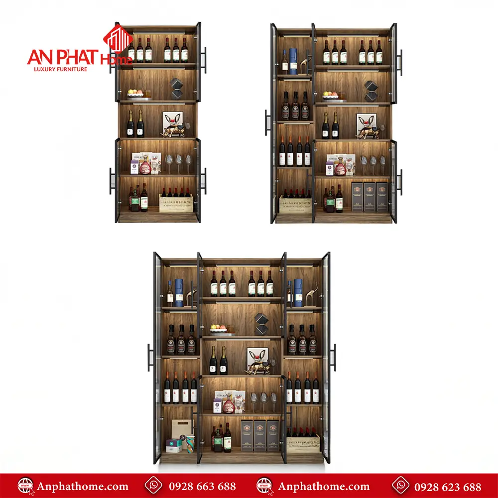 Tủ Rượu Cánh Kính Thiết Kế Hiện Đại T-5321 11 Tủ Rượu Cánh Kính Thiết Kế Hiện Đại T-5321