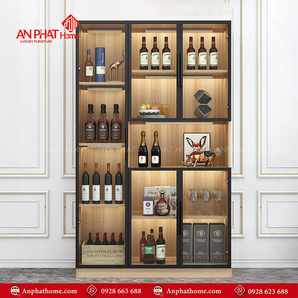 Tủ Rượu Cánh Kính Thiết Kế Hiện Đại T-5321 10 Tủ Rượu Cánh Kính Thiết Kế Hiện Đại T-5321