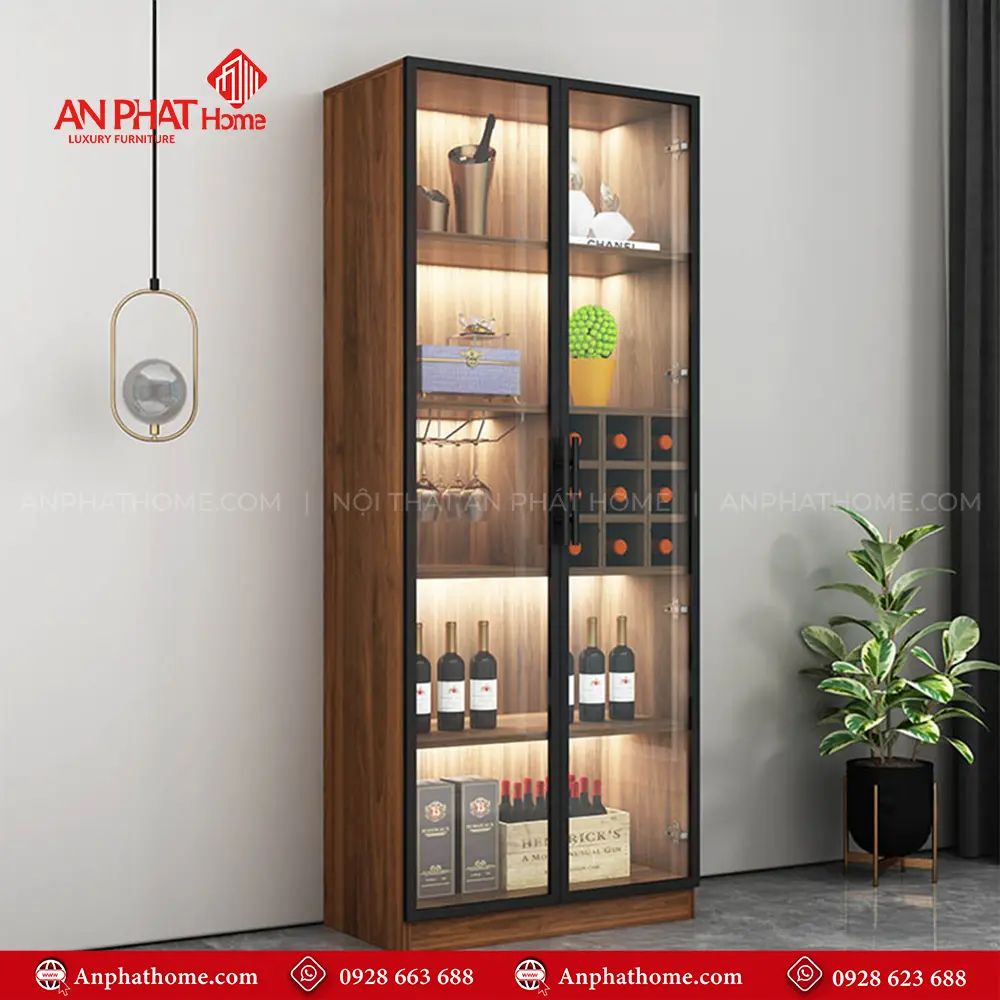 Tủ Rượu Đẹp Kết Hợp Đèn Led T-5317 20 Tủ Rượu Đẹp Kết Hợp Đèn Led T-5317
