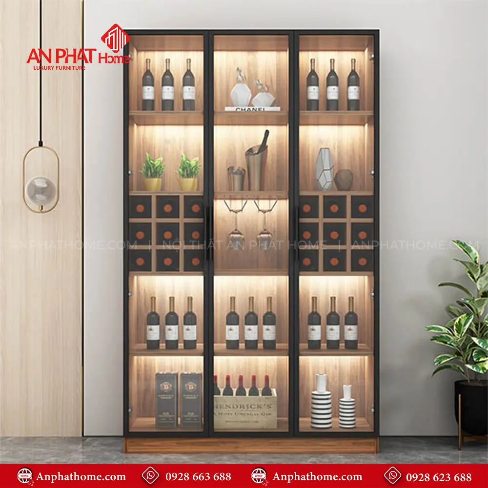 Tủ Rượu Đẹp Kết Hợp Đèn Led T-5317 15 Tủ Rượu Đẹp Kết Hợp Đèn Led T-5317