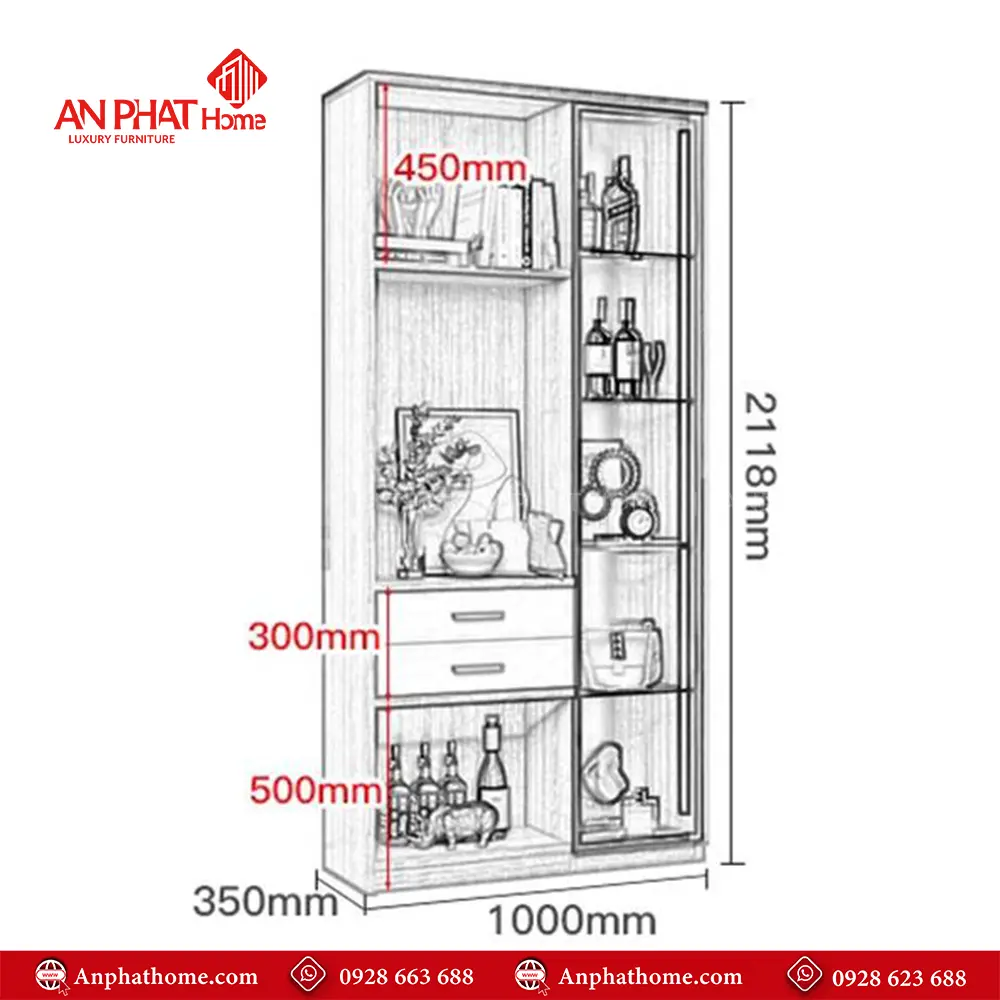 Tủ Rượu Đẹp Thiết Kế Hiện Đại T-5333 18 Tủ Rượu Đẹp Thiết Kế Hiện Đại T-5333