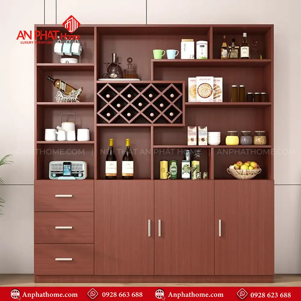 Tủ Rượu Gỗ Công Nghiệp Cao Cấp T-5347 11 Tủ Rượu Gỗ Công Nghiệp Cao Cấp T-5347