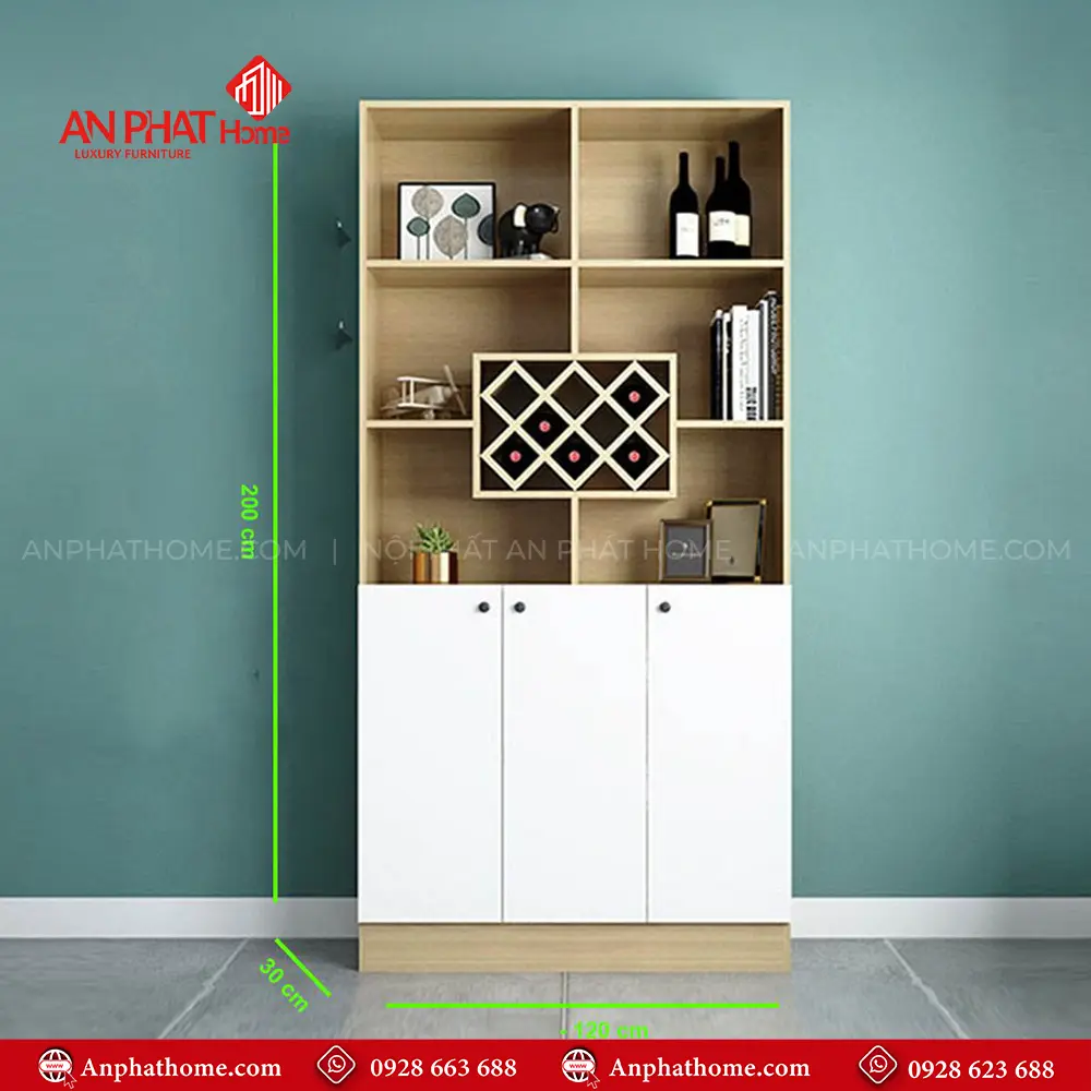 Tủ Rượu Gỗ MDF Hiện Đại T-5334 15 Tủ Rượu Gỗ MDF Hiện Đại T-5334