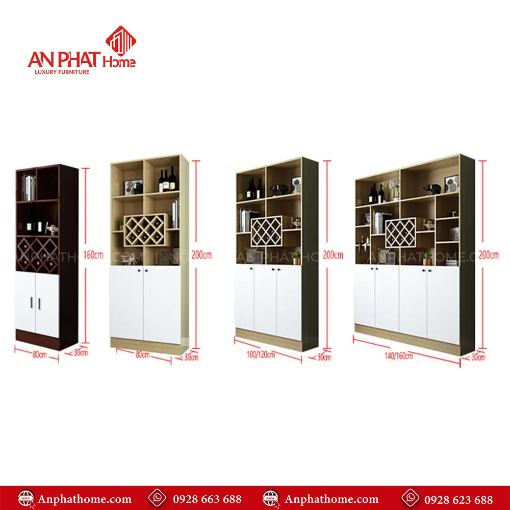 Tủ Rượu Hiện Đại Gỗ Công Ngiệp T-5328 19 Tủ Rượu Hiện Đại Gỗ Công Ngiệp T-5328