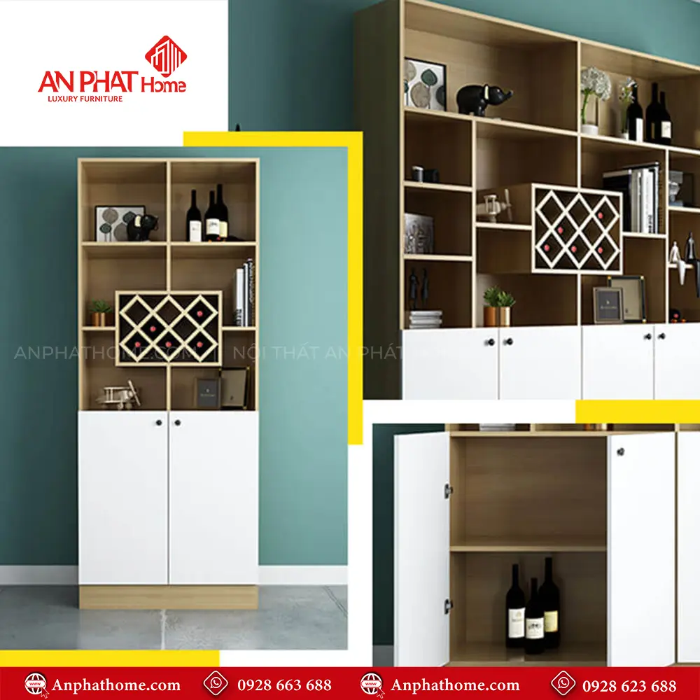 Tủ Rượu Hiện Đại Gỗ Công Ngiệp T-5328 18 Tủ Rượu Hiện Đại Gỗ Công Ngiệp T-5328