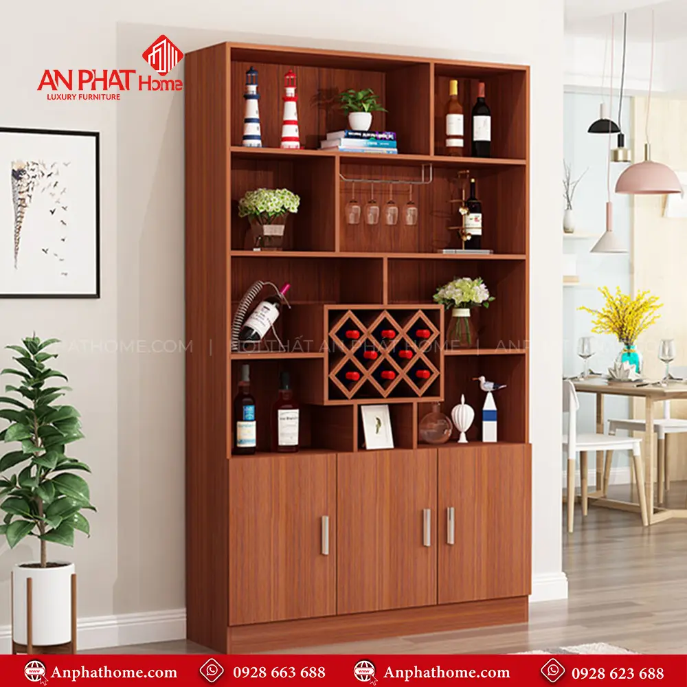 Tủ Rượu Hiện Đại Gỗ MDF T-5325 8 Tủ Rượu Hiện Đại Gỗ MDF T-5325