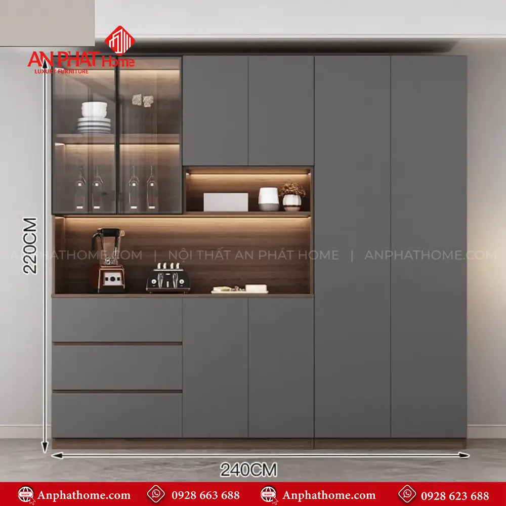 Tủ Rượu Kết Hợp Trang Trí Hiện Đại T-5346 14 Tủ Rượu Kết Hợp Trang Trí Hiện Đại T-5346