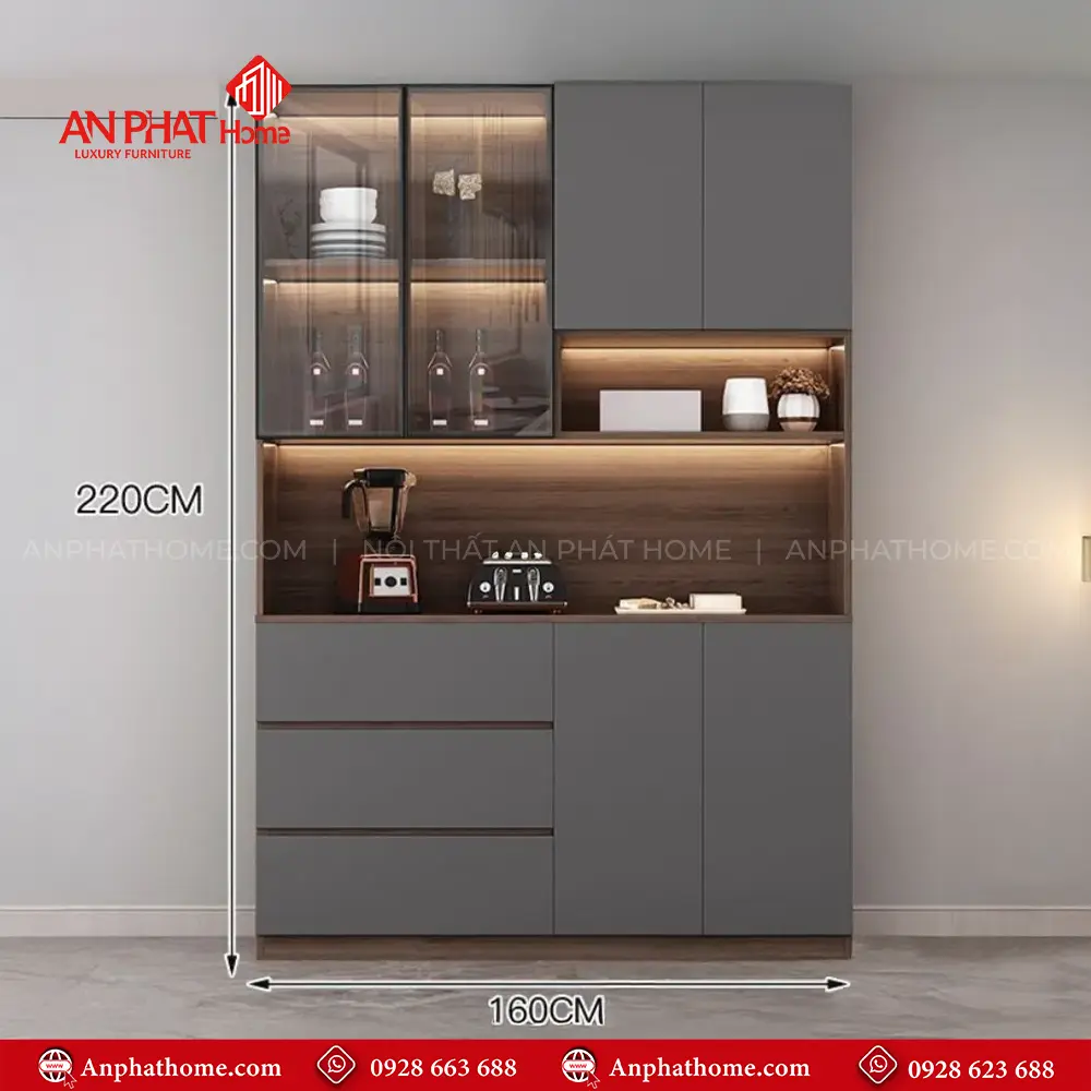 Tủ Rượu Kết Hợp Trang Trí Hiện Đại T-5346 12 Tủ Rượu Kết Hợp Trang Trí Hiện Đại T-5346