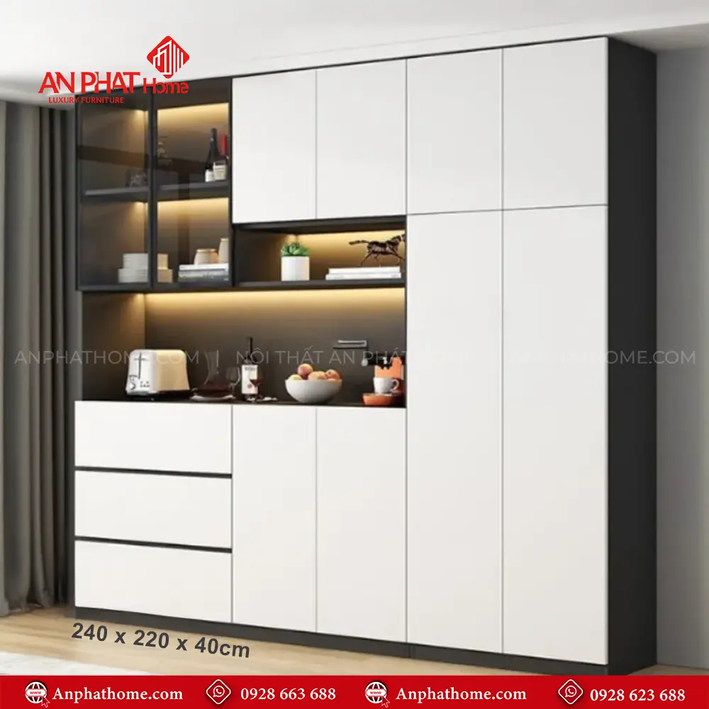 Tủ Rượu Kết Hợp Tủ Trang Trí Đa Năng T-5340