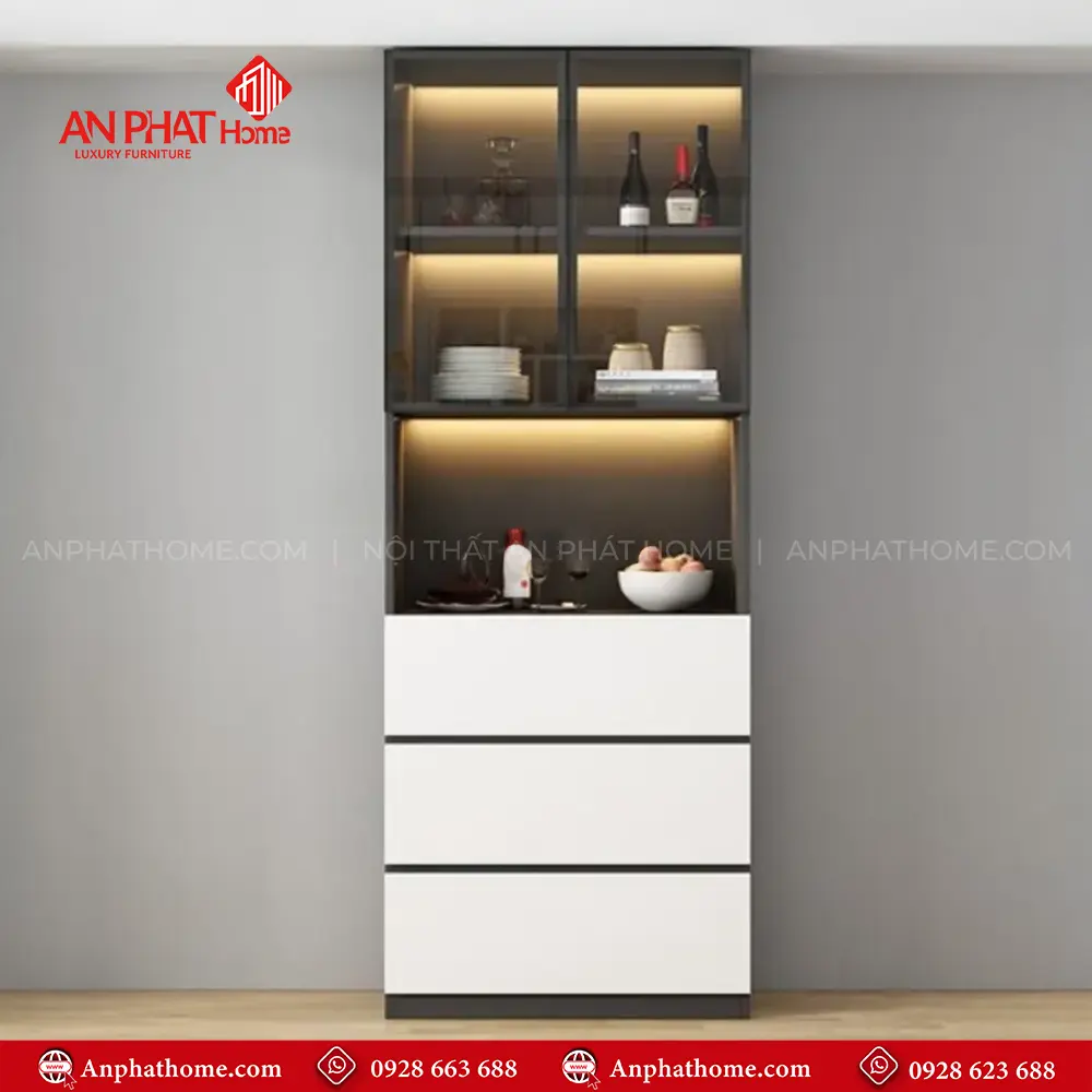 Tủ Rượu Kết Hợp Tủ Trang Trí Đa Năng T-5340