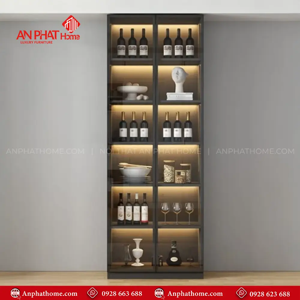 Tủ Rượu Kết Hợp Tủ Trang Trí Đa Năng T-5340