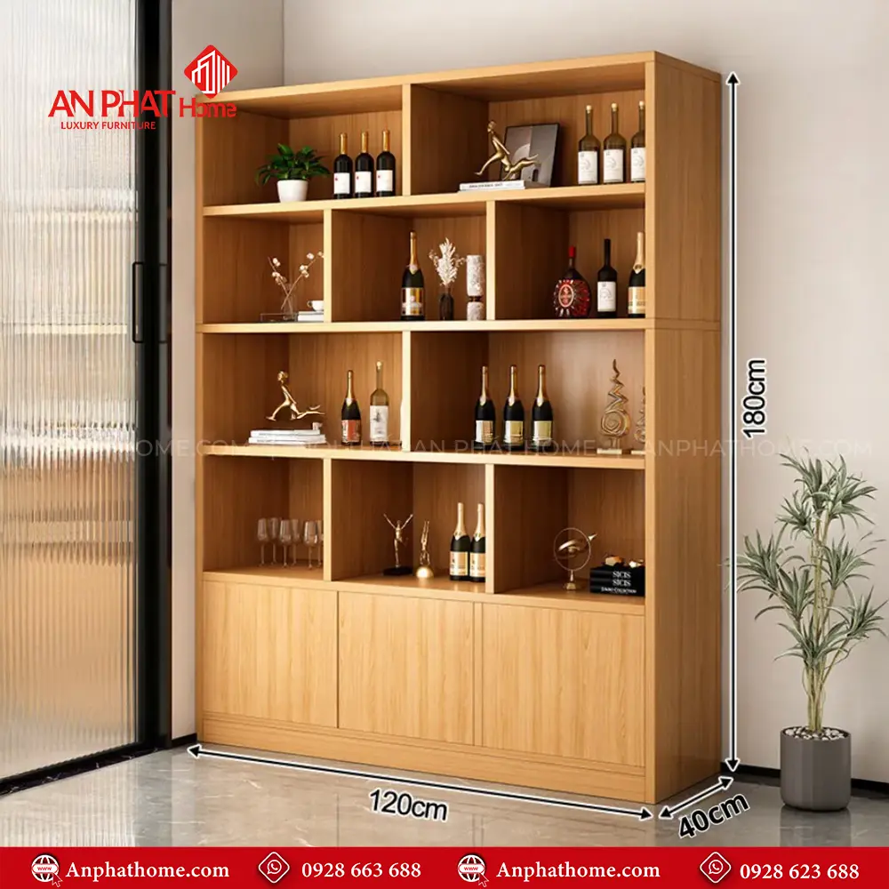 Tủ Rượu Phòng Khách Gỗ Công Ngiệp T-5351 22 Tủ Rượu Phòng Khách Gỗ Công Ngiệp T-5351