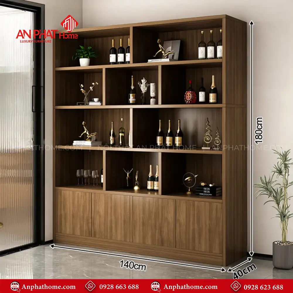 Tủ Rượu Phòng Khách Gỗ Công Ngiệp T-5351 20 Tủ Rượu Phòng Khách Gỗ Công Ngiệp T-5351