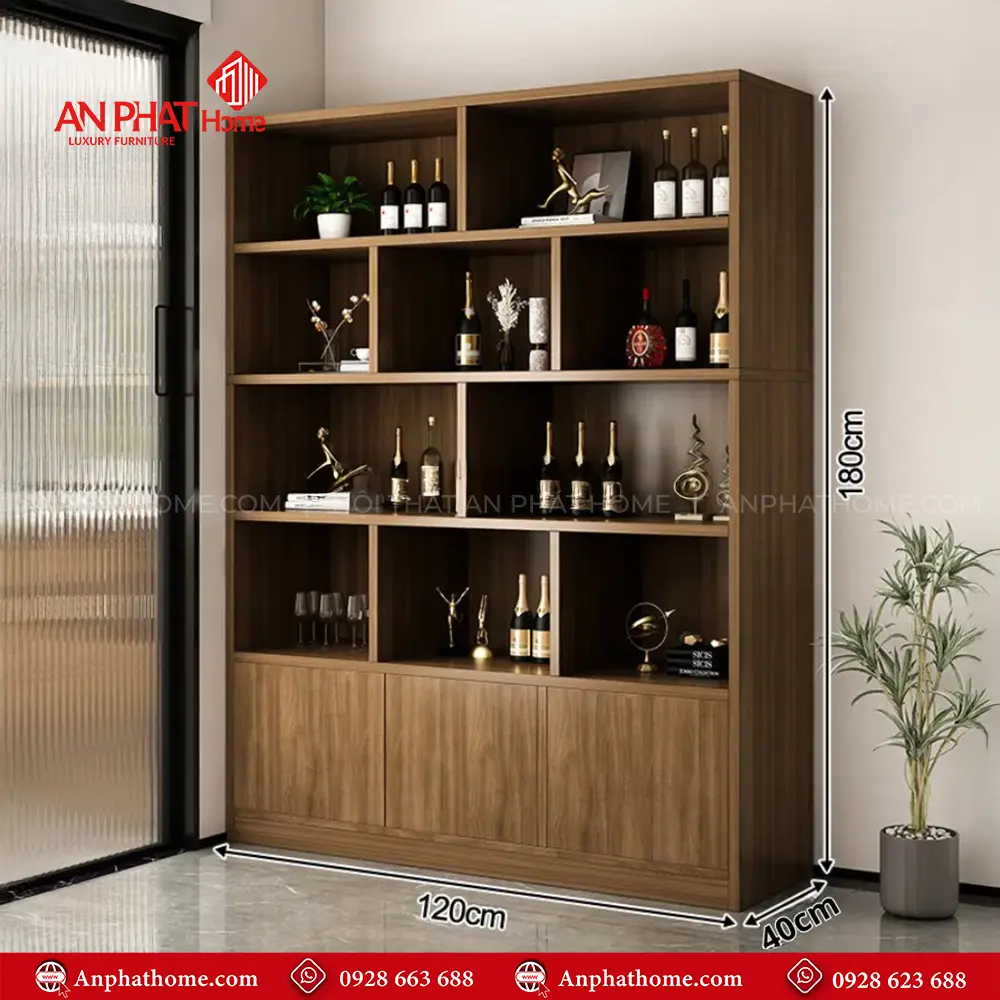 Tủ Rượu Phòng Khách Gỗ Công Ngiệp T-5351 19 Tủ Rượu Phòng Khách Gỗ Công Ngiệp T-5351