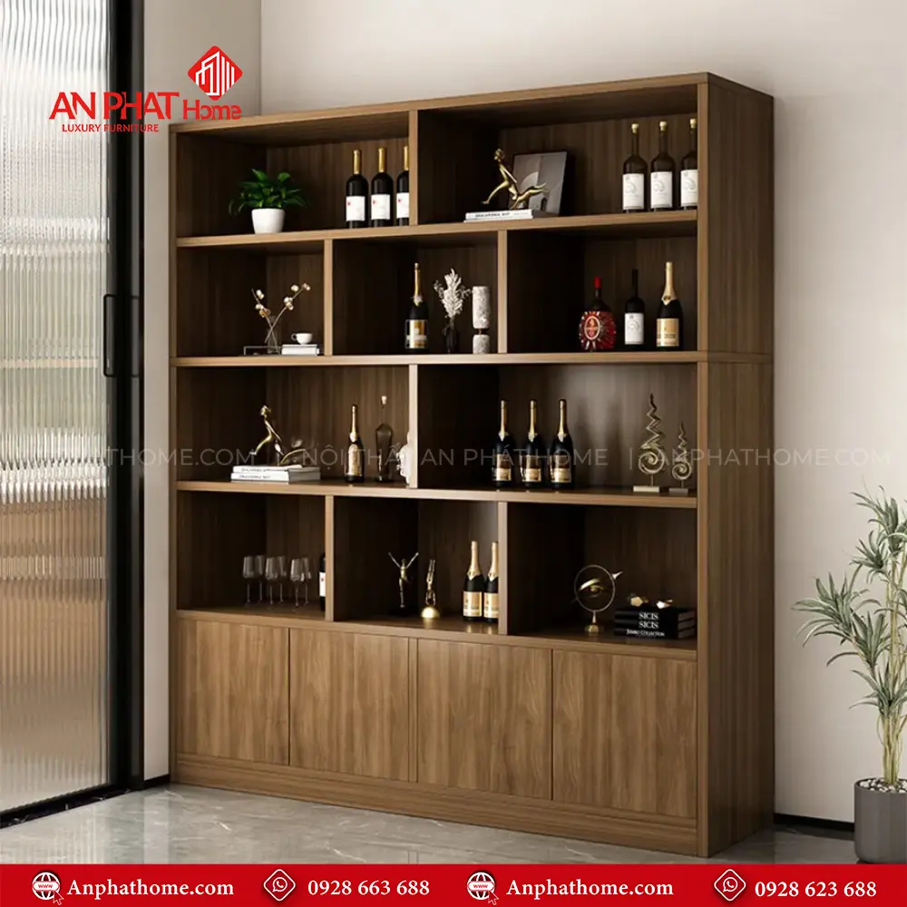 Tủ Rượu Phòng Khách Gỗ Công Ngiệp T-5351 17 Tủ Rượu Phòng Khách Gỗ Công Ngiệp T-5351