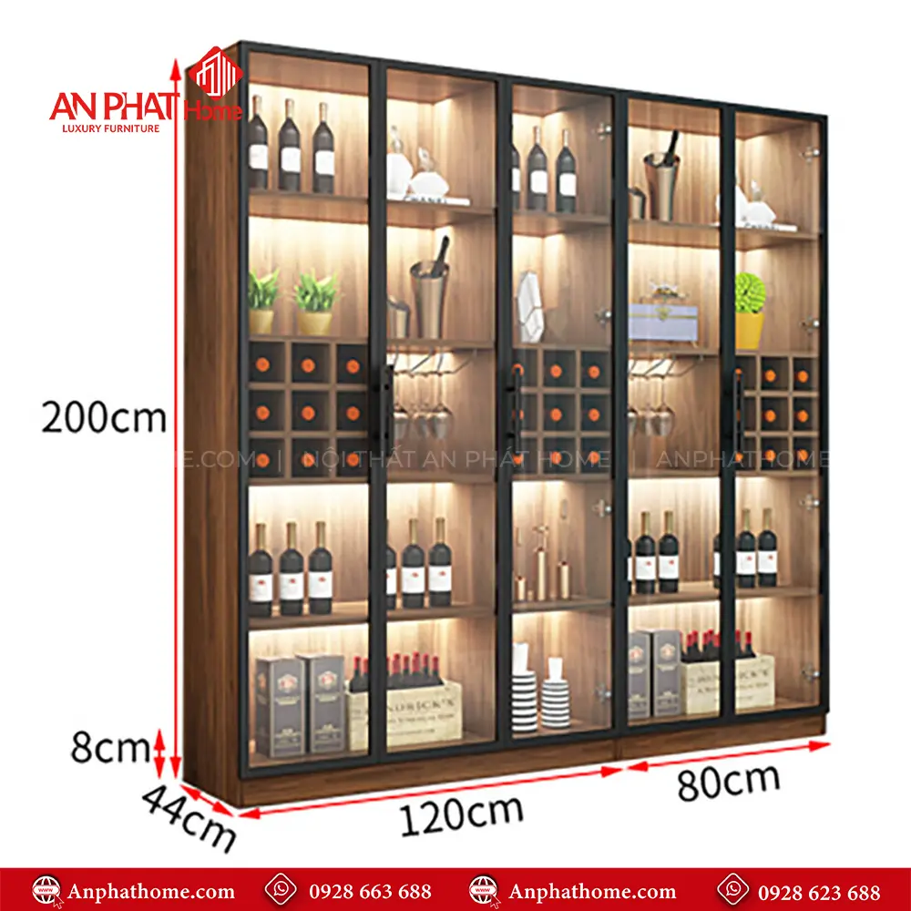 Tủ Rượu Phòng Khách Sang Trọng T-5319 19 Tủ Rượu Phòng Khách Sang Trọng T-5319
