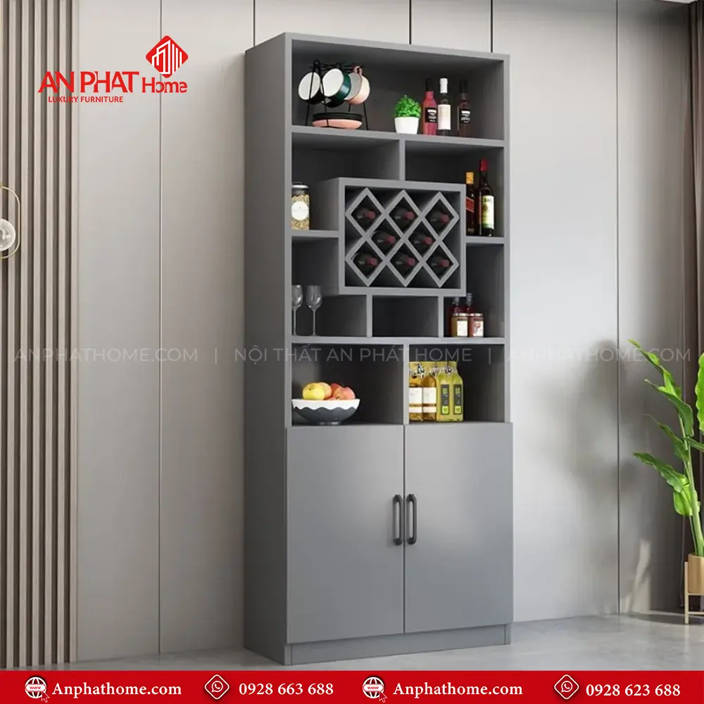 Tủ Rượu Thiết Kế Hiện Đại Gỗ MDF T-5350