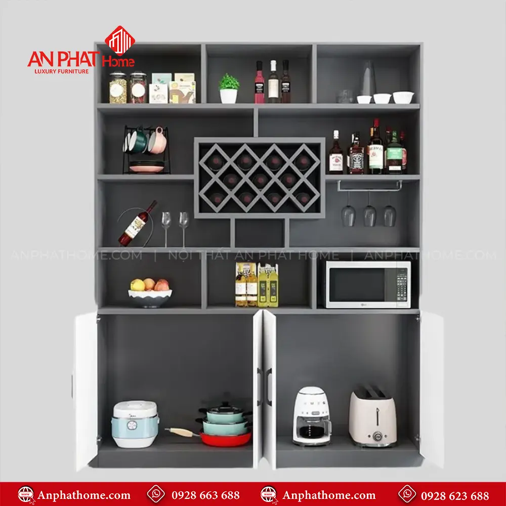 Tủ Rượu Thiết Kế Hiện Đại Gỗ MDF T-5350