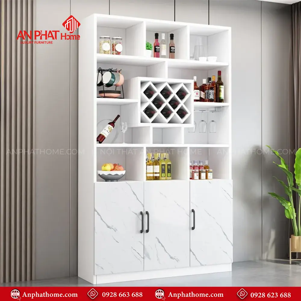 Tủ Rượu Thiết Kế Hiện Đại Gỗ MDF T-5350