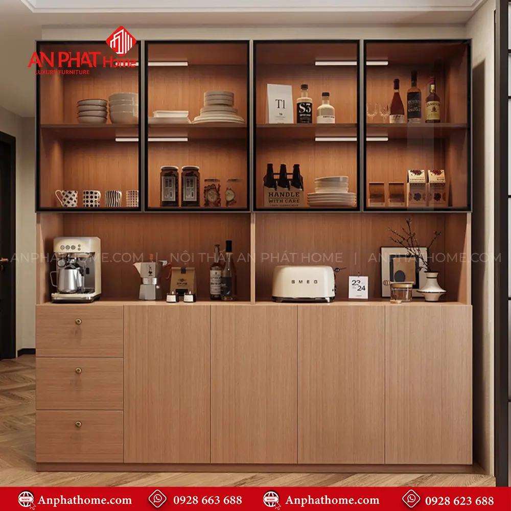 Tủ Sách Đẹp Cửa Kính Sang Trọng T-5453 7 Tủ Sách Đẹp Cửa Kính Sang Trọng T-5453