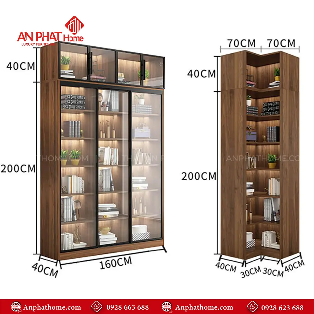 Tủ Tài Liệu Cánh Kính Sang Trọng T-5465 24 Tủ Tài Liệu Cánh Kính Sang Trọng T-5465