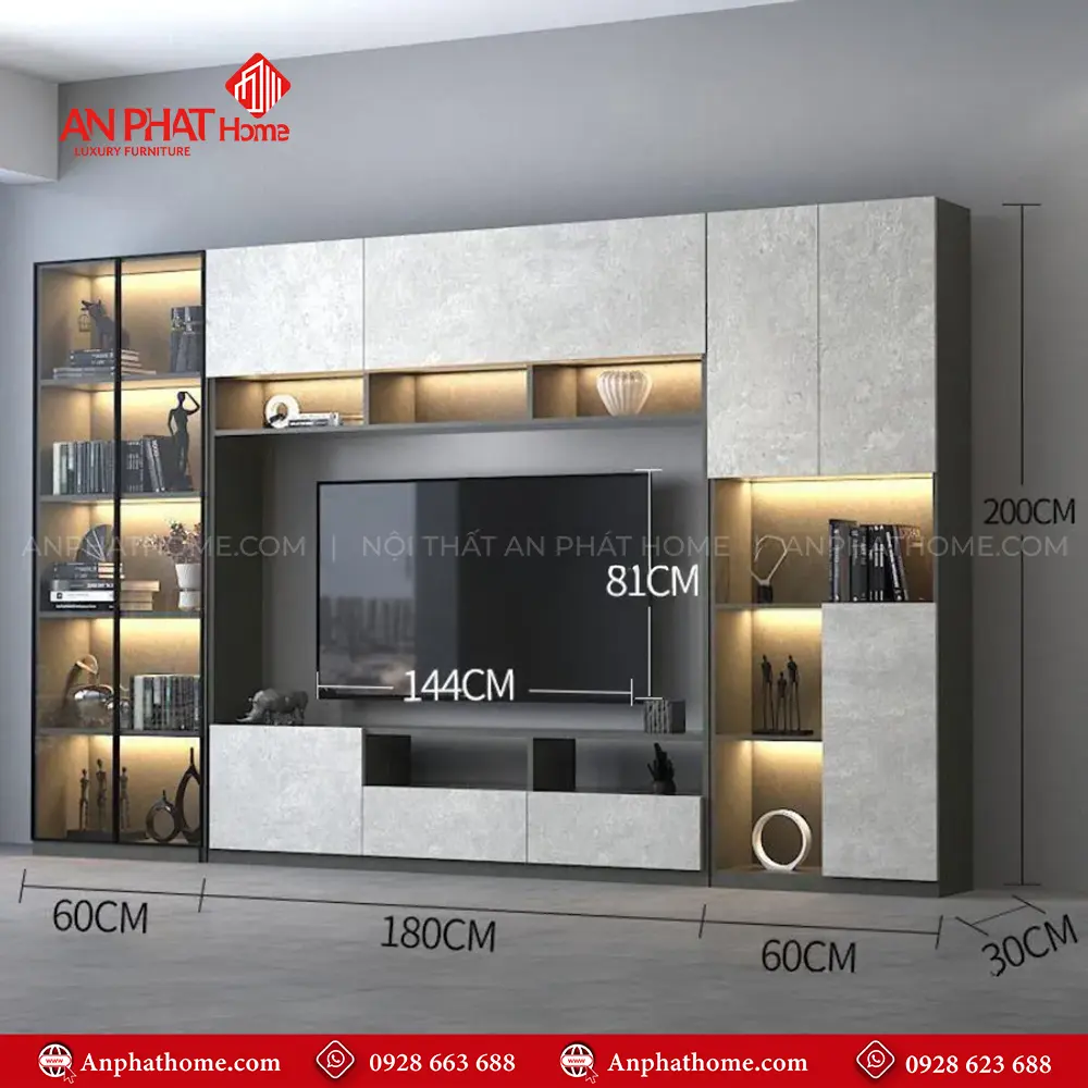 Tủ Tivi Gỗ Công Nghiệp Hiện Đại T-5413 18 Tủ Tivi Gỗ Công Nghiệp Hiện Đại T-5413