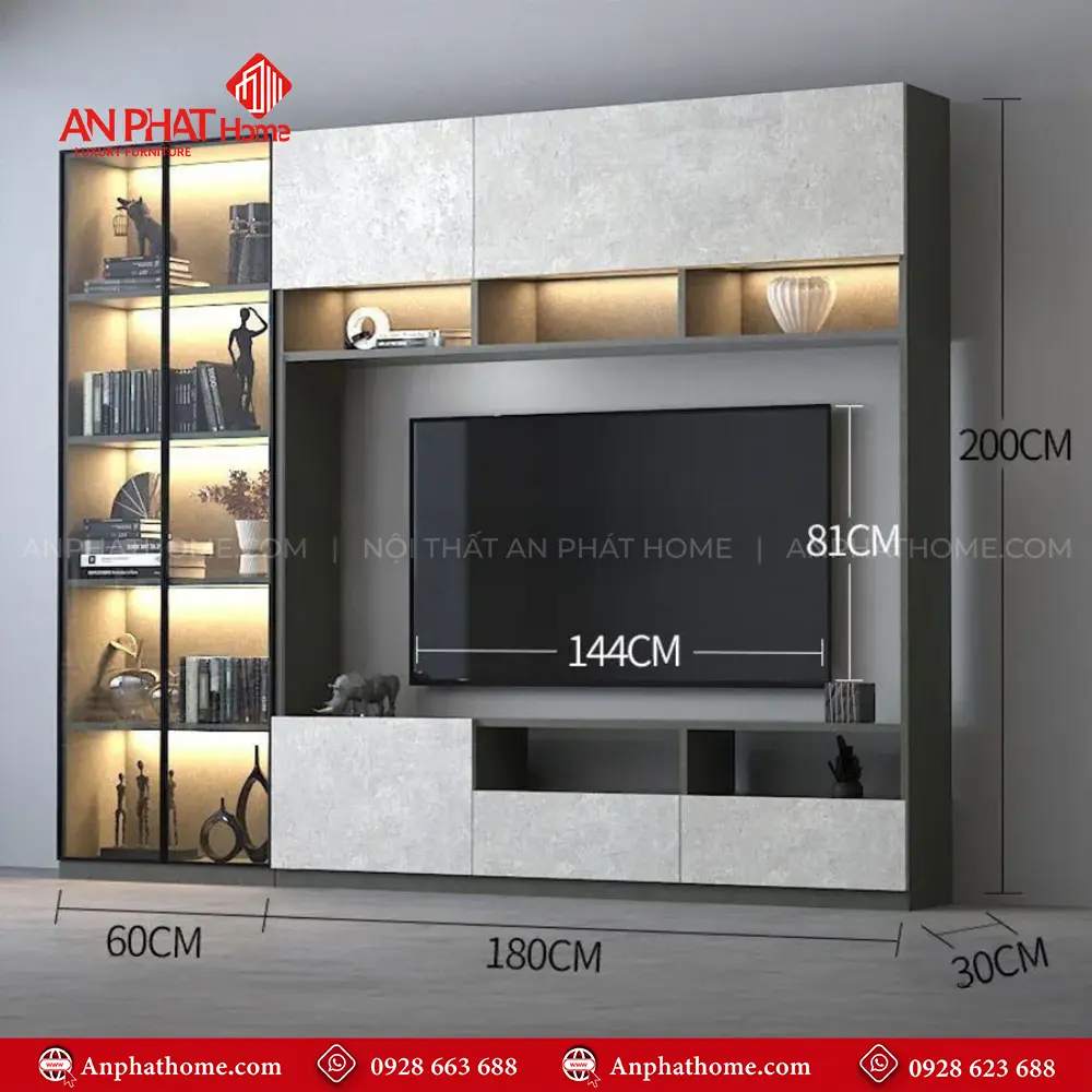 Tủ Tivi Gỗ Công Nghiệp Hiện Đại T-5413 16 Tủ Tivi Gỗ Công Nghiệp Hiện Đại T-5413