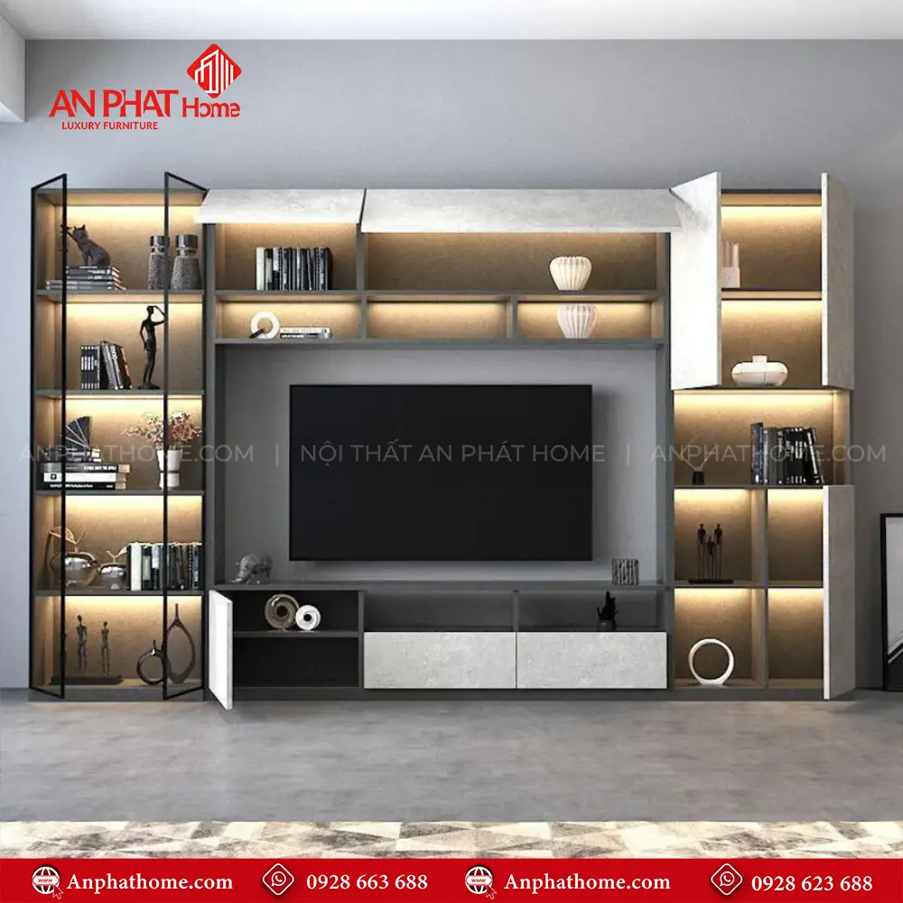 Tủ Tivi Gỗ Công Nghiệp Hiện Đại T-5413 15 Tủ Tivi Gỗ Công Nghiệp Hiện Đại T-5413