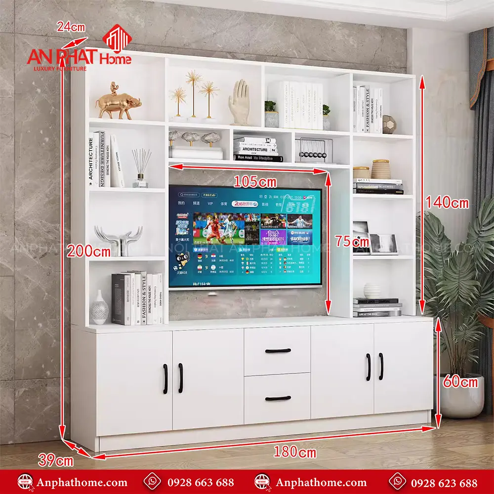 Tủ Tivi Thiết Kế Hiện Đại T-5373 16 Tủ Tivi Thiết Kế Hiện Đại T-5373