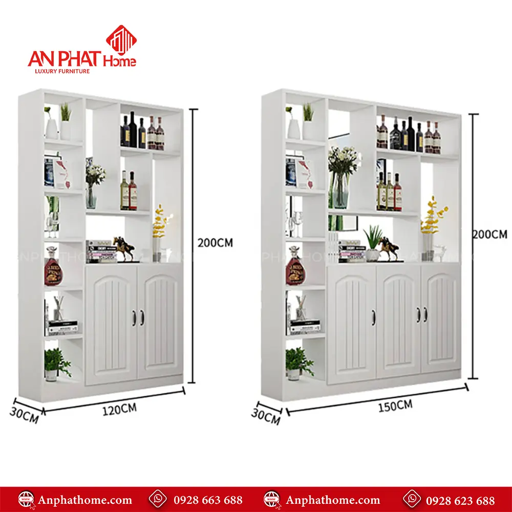 Tủ Trang Trí Kết Hợp Vách Ngăn Phòng Khách T-5304 9 Tủ Trang Trí Kết Hợp Vách Ngăn Phòng Khách T-5304