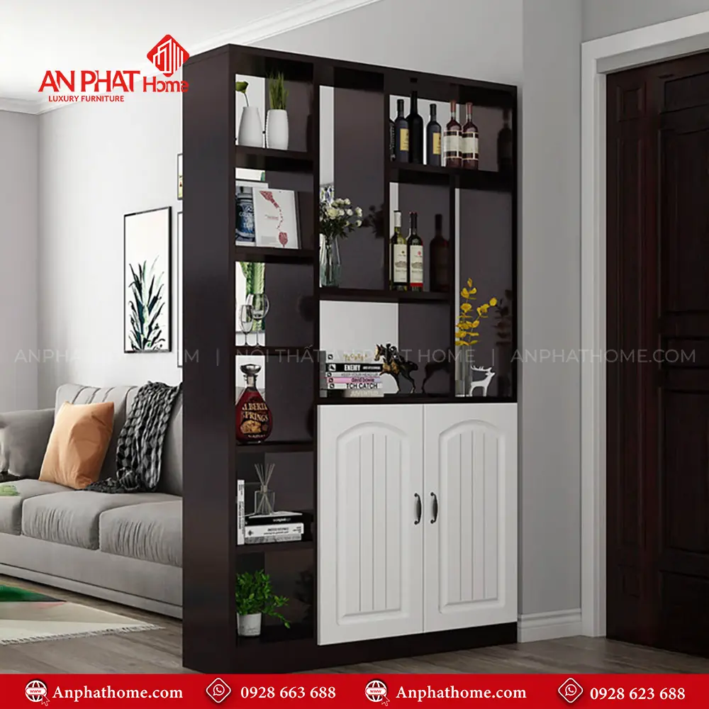 Tủ Trang Trí Kết Hợp Vách Ngăn Phòng Khách T-5304 7 Tủ Trang Trí Kết Hợp Vách Ngăn Phòng Khách T-5304