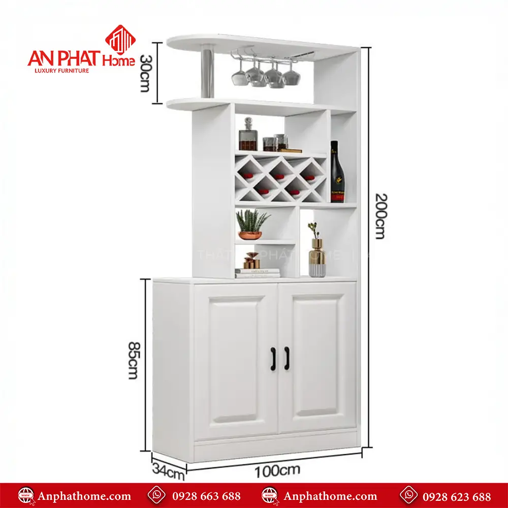 Tủ Vách Ngăn Phòng Khách Kết Hợp Tủ Rượu T-5314 15 Tủ Vách Ngăn Phòng Khách Kết Hợp Tủ Rượu T-5314
