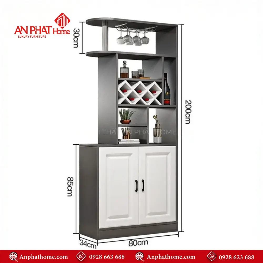 Tủ Vách Ngăn Phòng Khách Kết Hợp Tủ Rượu T-5314 13 Tủ Vách Ngăn Phòng Khách Kết Hợp Tủ Rượu T-5314