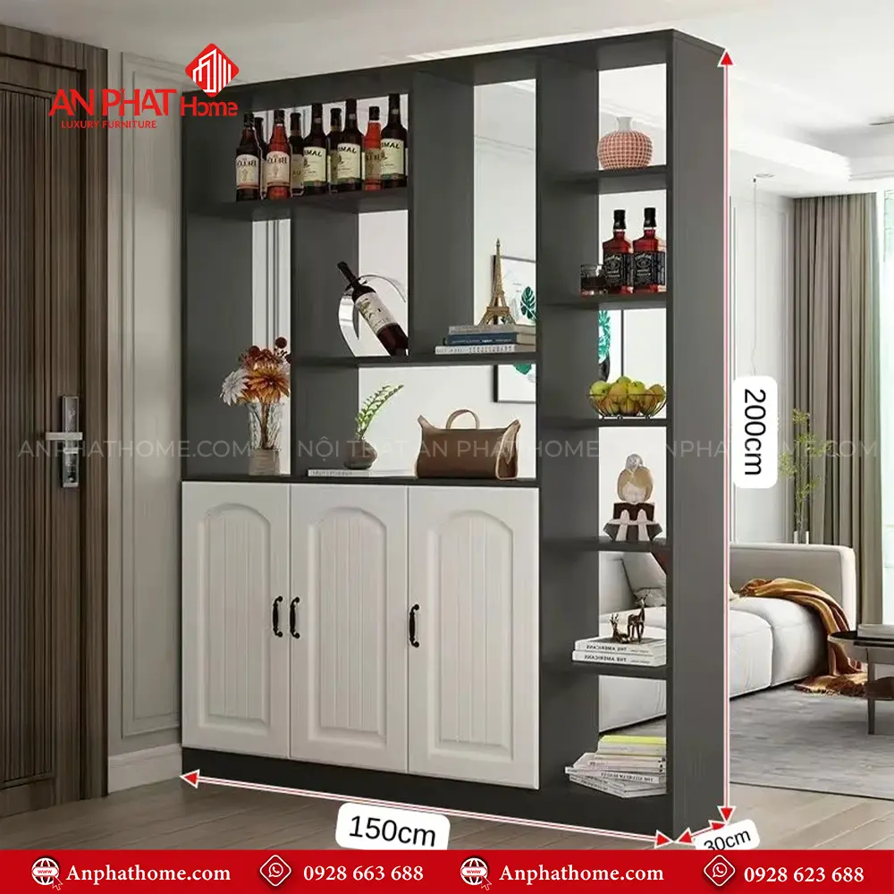 Tủ Vách Trang Trí Đa Năng Hiện Đại T-5311 12 Tủ Vách Trang Trí Đa Năng Hiện Đại T-5311