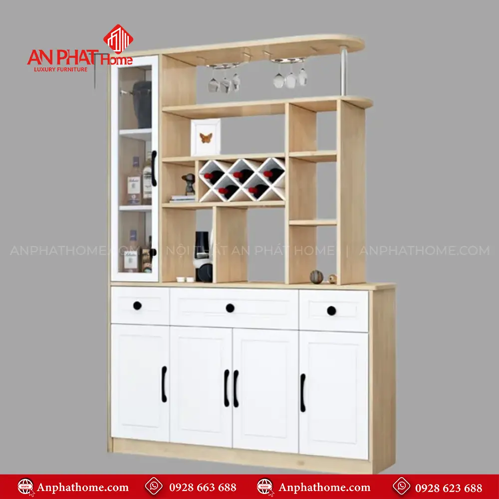 Vách Ngăn Phòng Khách Kết Hợp Tủ Rượu T-5310 19 Vách Ngăn Phòng Khách Kết Hợp Tủ Rượu T-5310