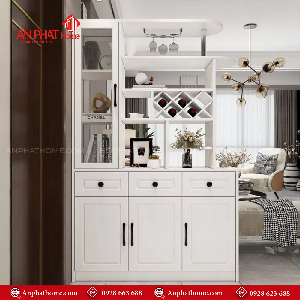 Vách Ngăn Phòng Khách Kết Hợp Tủ Rượu T-5310 16 Vách Ngăn Phòng Khách Kết Hợp Tủ Rượu T-5310