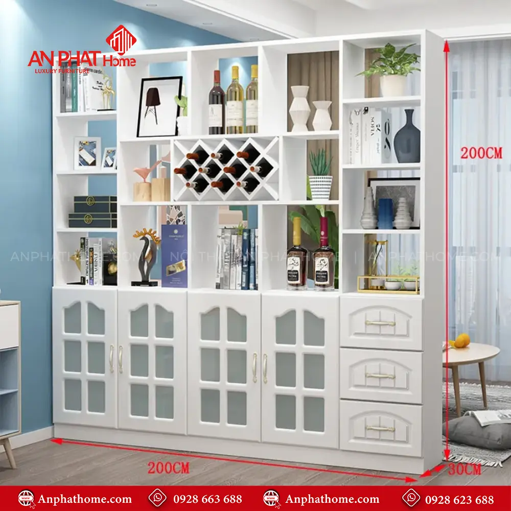 Vách Ngăn Trang Trí Kết Hợp Tủ Đa Năng Hiện Đại T-5313 15 Vách Ngăn Trang Trí Kết Hợp Tủ Đa Năng Hiện Đại T-5313