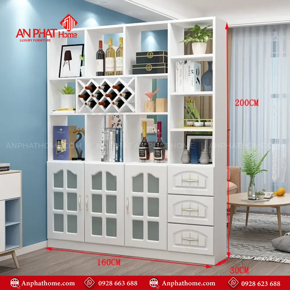 Vách Ngăn Trang Trí Kết Hợp Tủ Đa Năng Hiện Đại T-5313 14 Vách Ngăn Trang Trí Kết Hợp Tủ Đa Năng Hiện Đại T-5313