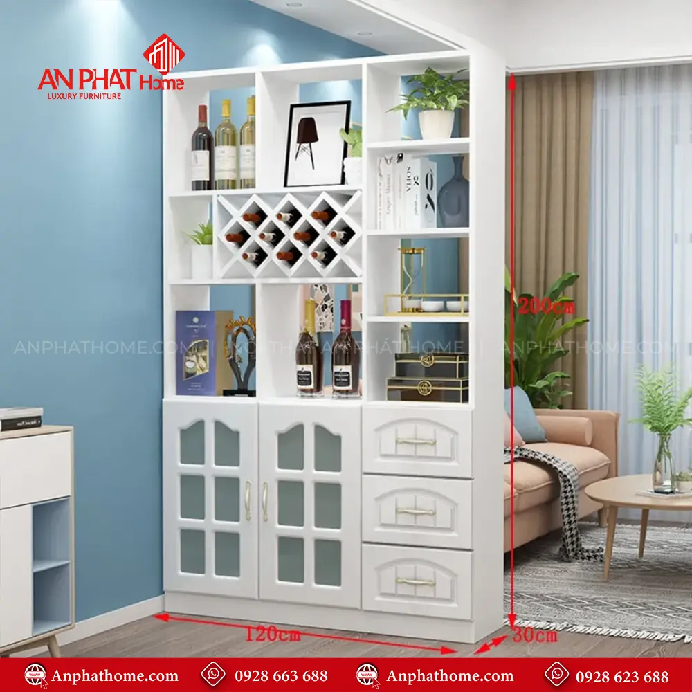 Vách Ngăn Trang Trí Kết Hợp Tủ Đa Năng Hiện Đại T-5313 13 Vách Ngăn Trang Trí Kết Hợp Tủ Đa Năng Hiện Đại T-5313