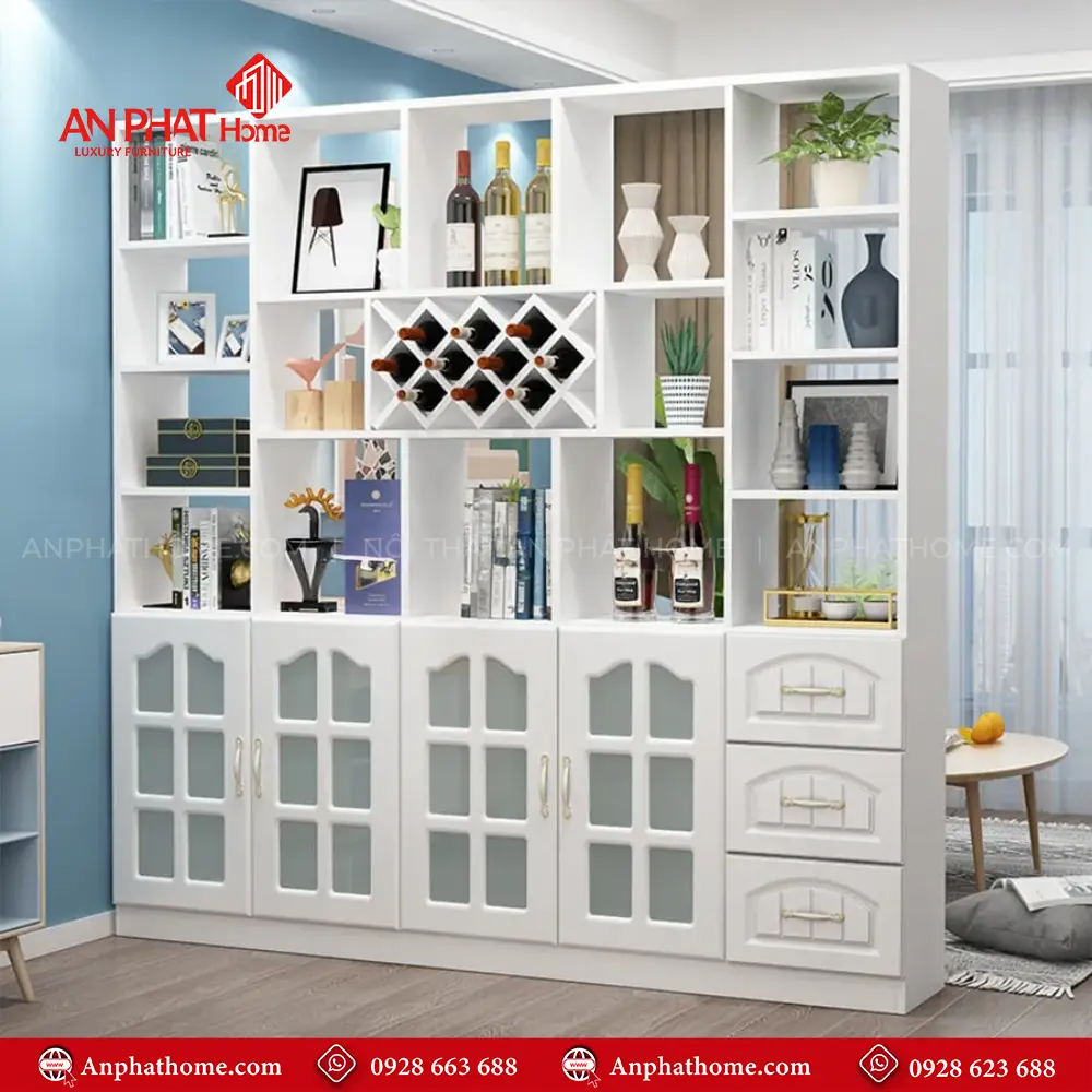 Vách Ngăn Trang Trí Kết Hợp Tủ Đa Năng Hiện Đại T-5313 12 Vách Ngăn Trang Trí Kết Hợp Tủ Đa Năng Hiện Đại T-5313